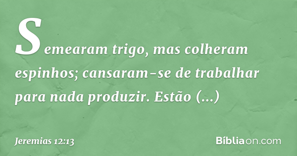 jeremias 12 13