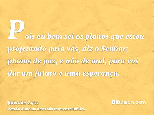 Os Planos de Deus –