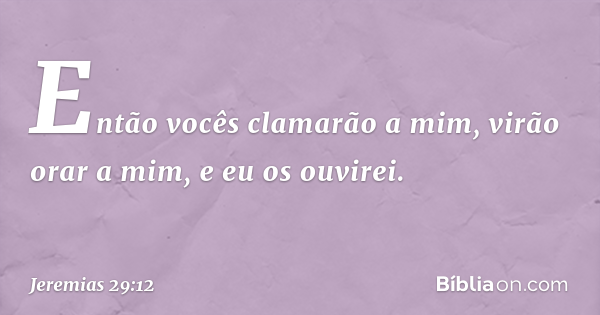 Jeremias 29:12 - Bíblia