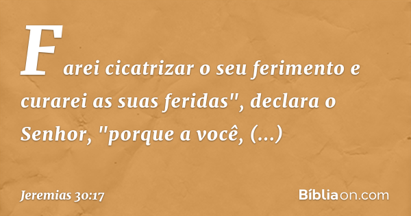 Jeremias 30:17 - Bíblia