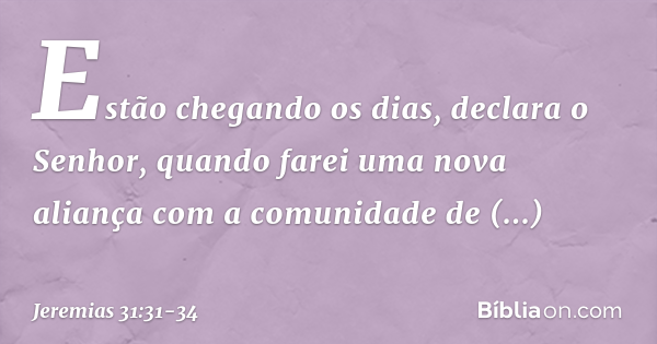 Jeremias 31:31-34 - Bíblia