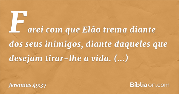 Jeremias 49:37 - Bíblia