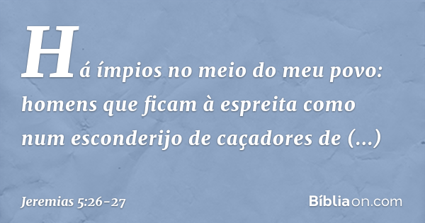 jeremias 5 26 28