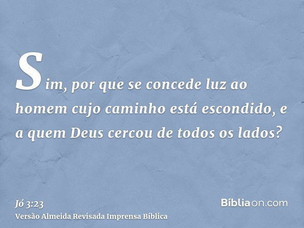 Jó 3:23 - Bíblia