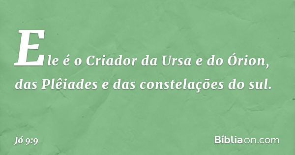 Jo 9 Jó 9:9 - Bíblia