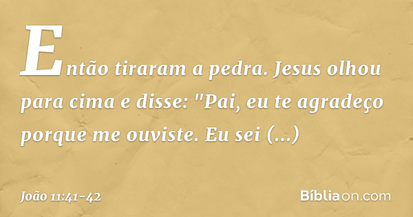 João 11 41 42 Bíblia João 11 41 42 Bíblia