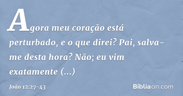 João 12 27 43 Bíblia João 12 27 43 Bíblia