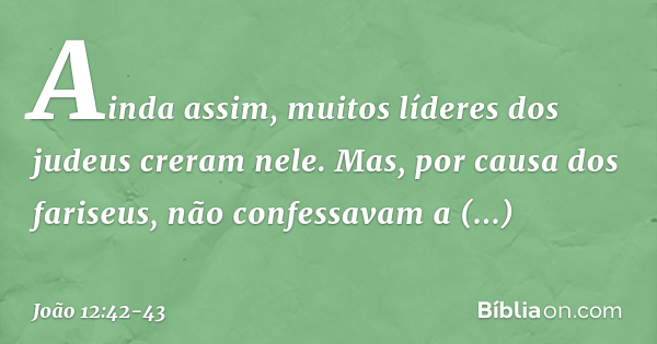 João 12 42 43 Bíblia João 12 42 43 Bíblia