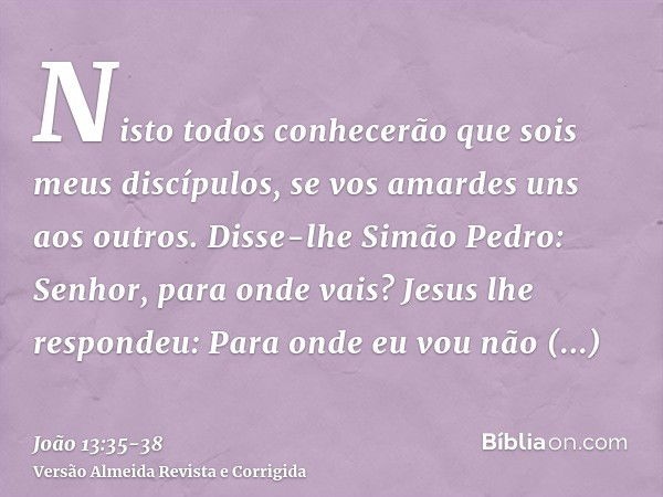 João 13:35-38 - Bíblia