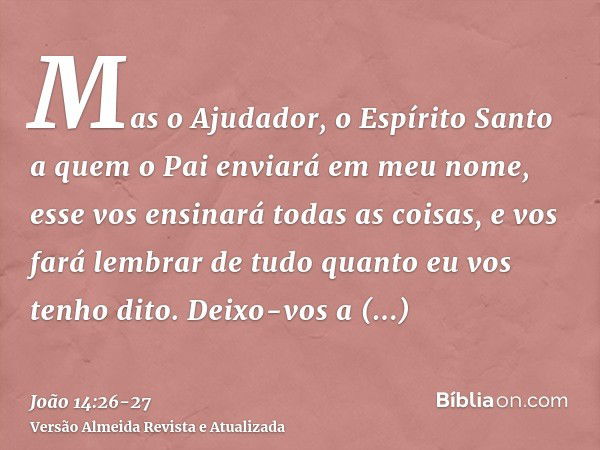 João 14:26-27 - Bíblia