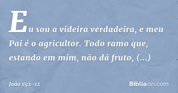 João 15:1-12 (Eu sou a videira verdadeira) - Bíblia