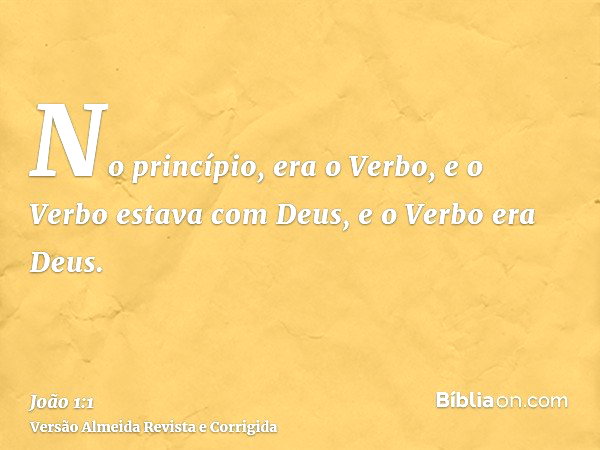 João 1:1 (No princípio era a palavra) - Bíblia