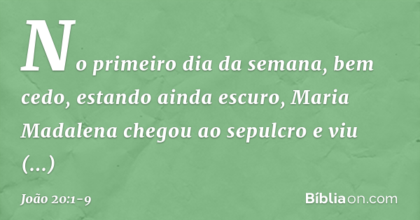 João 20:1-9 - Bíblia