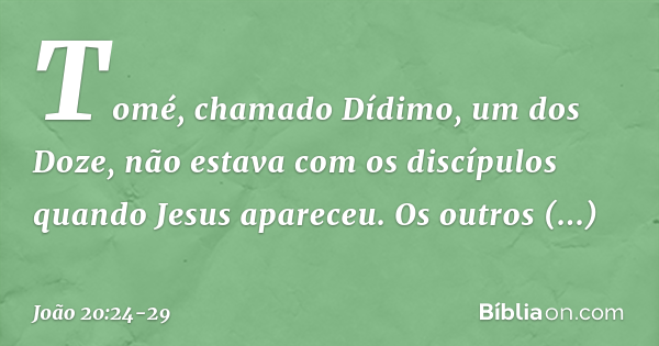 João 20:24-29 - Bíblia