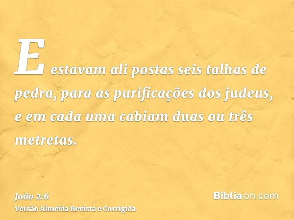 João 2:6 - Bíblia