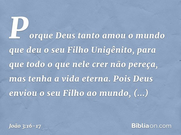 joao 3 16 17 biblia