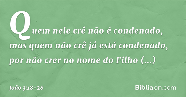 João 3:18-28 - Bíblia
