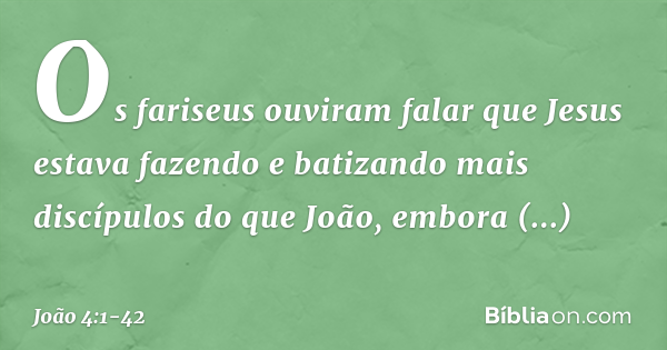 joão 4 1-42 reflexão
