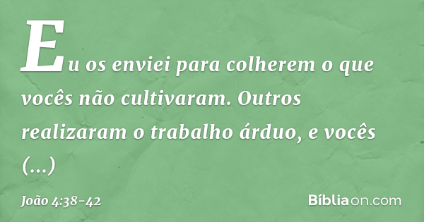 João 4 38 42 Bíblia João 4 38 42 Bíblia