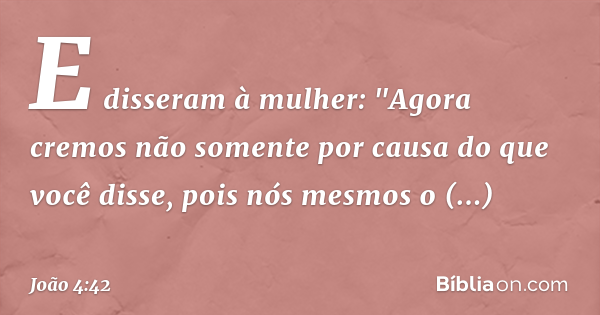 João 4 42 Bíblia João 4 42 Bíblia