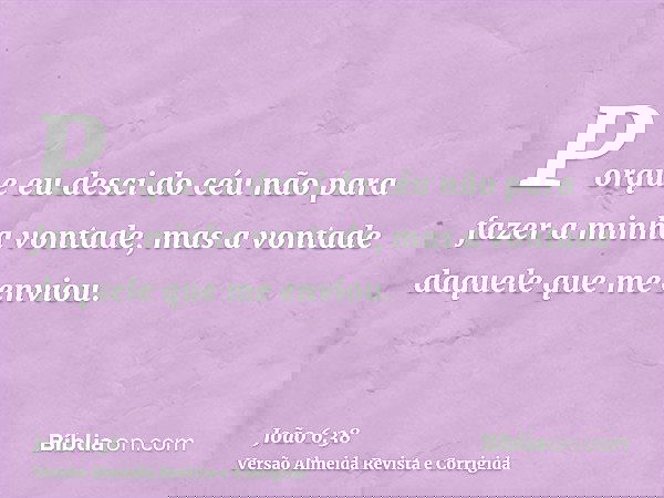 joao 6 38 nvi