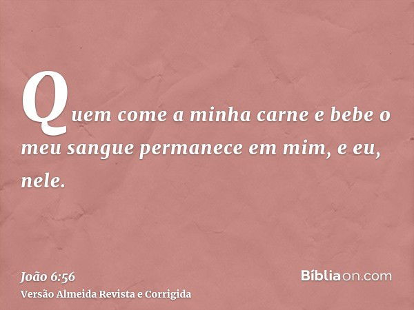 João 6:56 - Bíblia