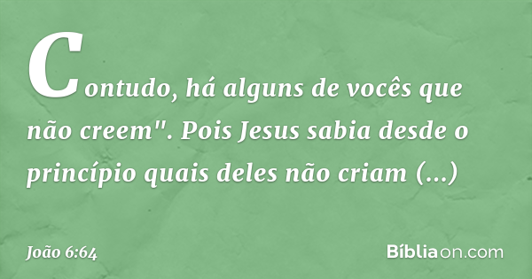 João 6 64 Bíblia João 6 64 Bíblia