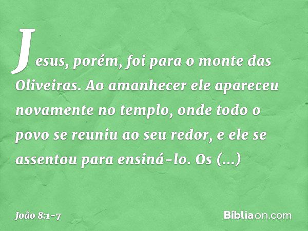 João 8:7 (Aquele que não tem pecado, atire a primeira pedra) - Bíblia