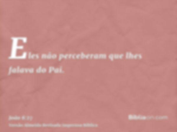 Eles não perceberam que lhes falava do Pai.