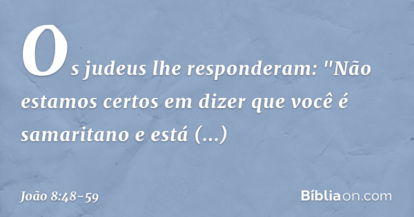 joão 8 48 59 explicação