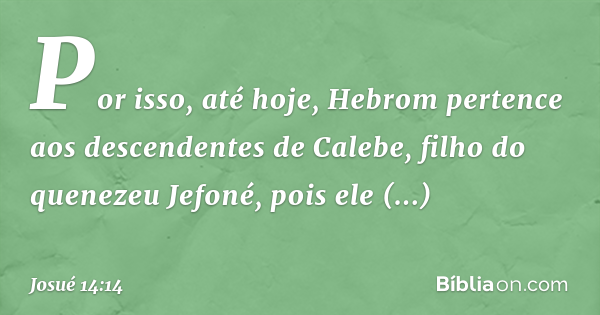 josué capítulo 14