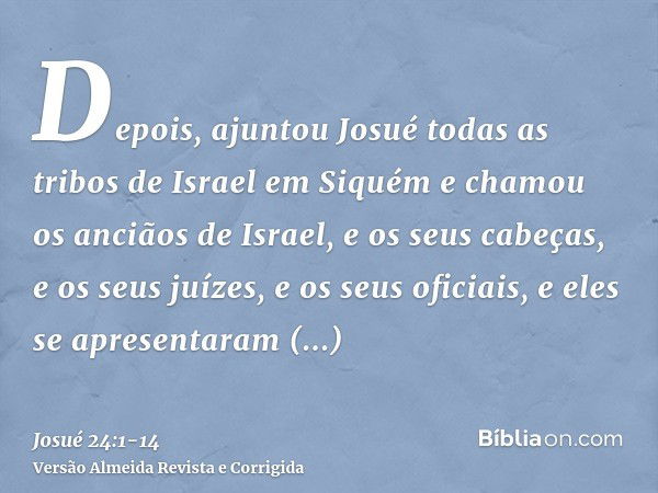 Josué 24:1-14 - Bíblia