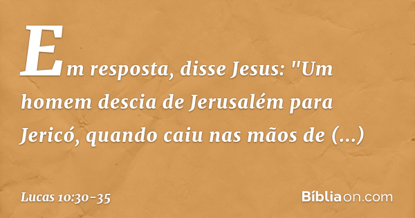 lucas capitulo 10 versiculo 30 35