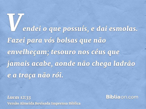 Lucas 12:33 - Bíblia