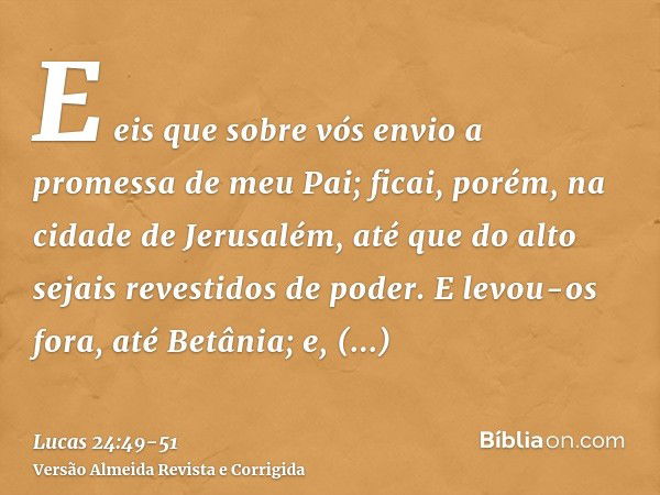 Lucas 24:49-51 - Bíblia