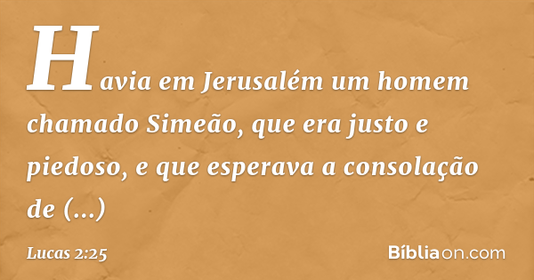 Lucas 2:25 - Bíblia