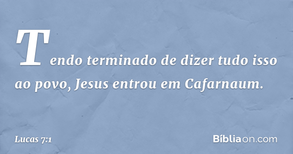 Lucas 7:1 - Bíblia