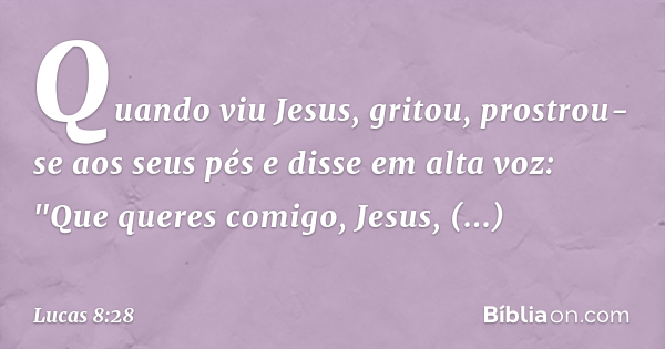 Lucas 8:28 - Bíblia