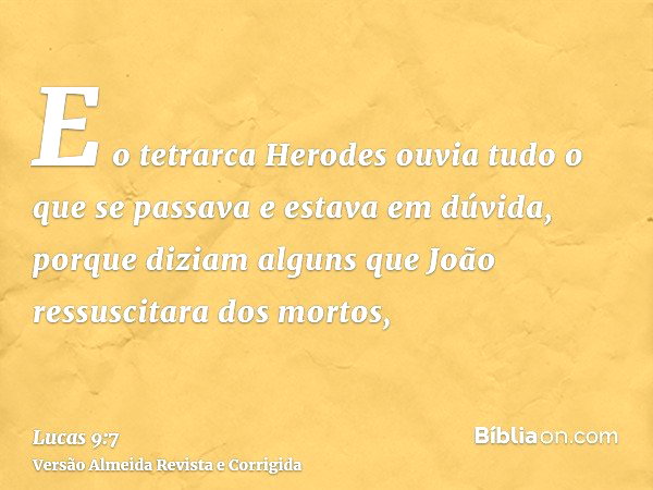 Lucas 9:7 - Bíblia