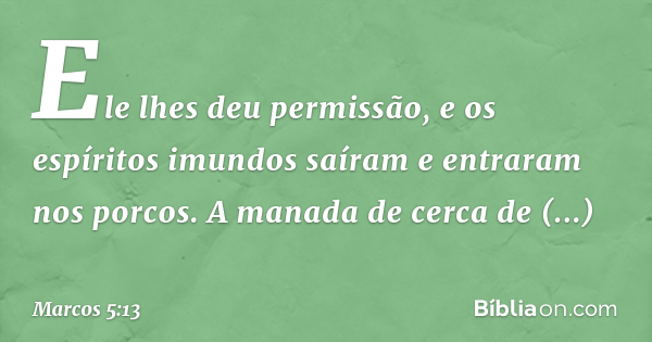 marcos 5 versiculo 13