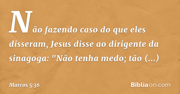 marcos 5 versiculo 36