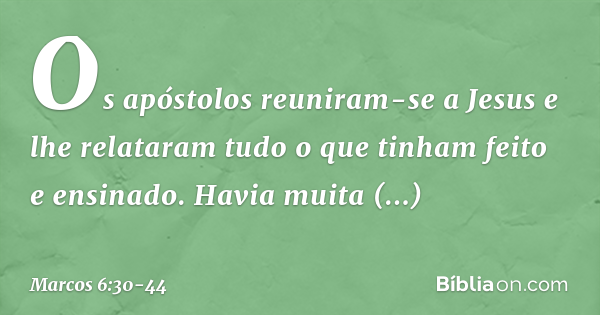 marcos 6 30 44 explicação