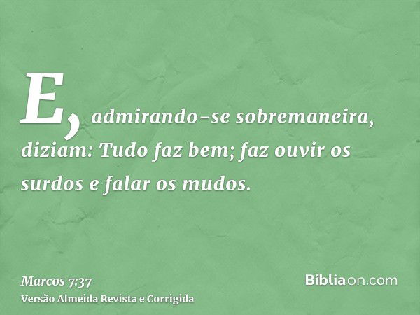 Marcos 7:37 - Bíblia