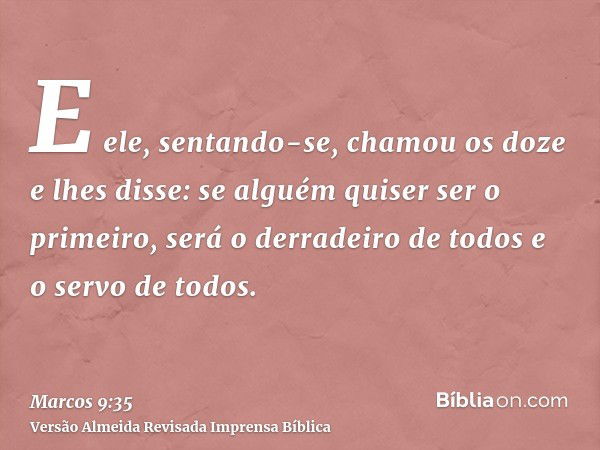 Marcos 9:35 - Bíblia