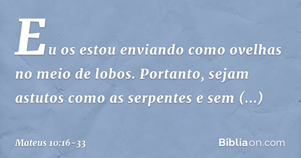 Mateus 10:16-33 - Bíblia