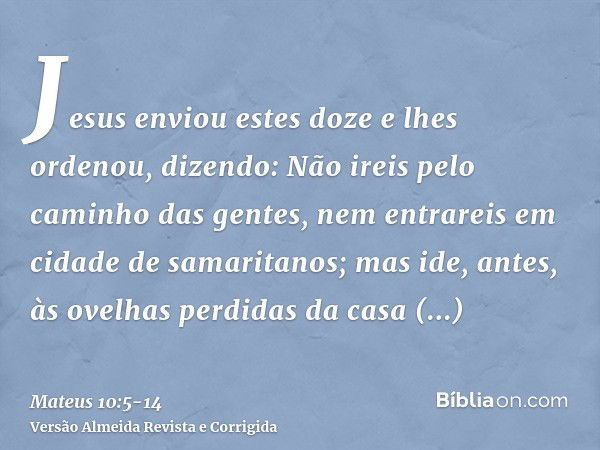 Mateus 10:14 - Bíblia