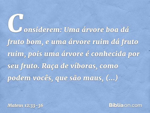 Mateus 12:36-37 - Bíblia