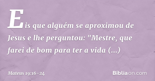 mateus 19 16 24