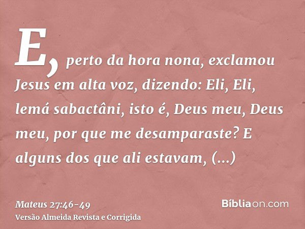 Mateus 27:46 - Bíblia