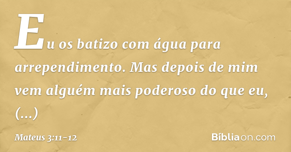 O que quer dizer Mateus 3?